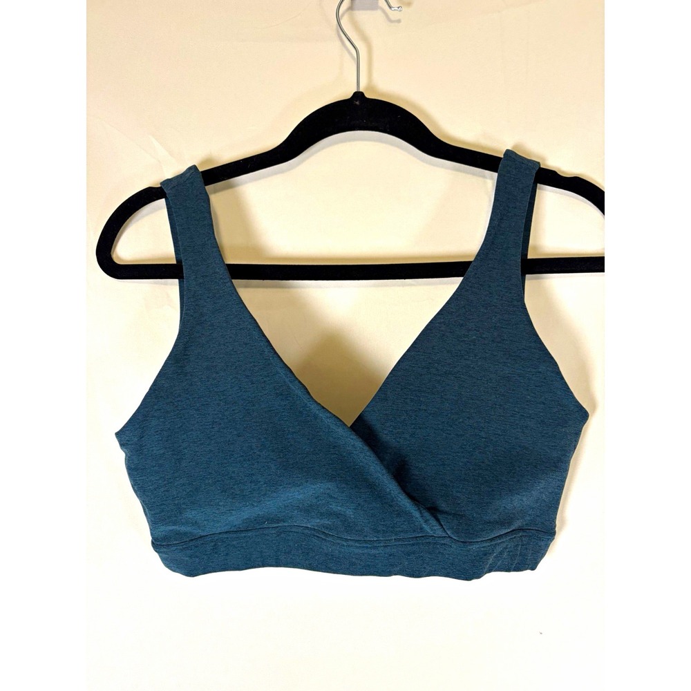 Beyond Yoga Womens Large Sports Bra Wireless Pullover Medium Support Blue